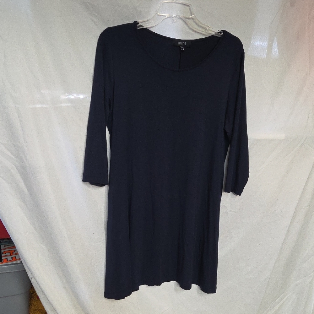 Comfy USA Navy 3/4 Sleeve Tunic. Med